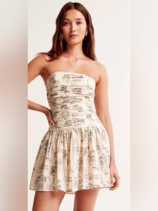 Abercrombie & Fitch Dresses & Skirts - Abercrombie & Fitch Emerson Drop-Waist Mini Dress Sz XLP Cotton minimalist
